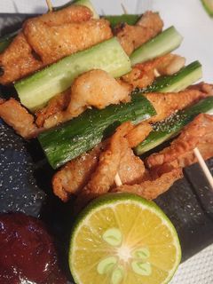 鶏皮と胡瓜の焼き鳥-レシピのメイン写真