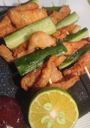 鶏皮と胡瓜の焼き鳥-レシピのメイン写真
