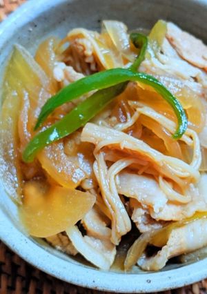 豚バラ肉と玉ねぎの麺つゆ炒め-レシピのメイン写真