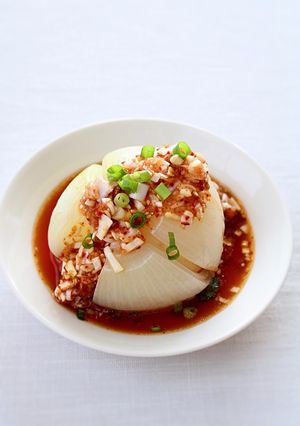 簡単美味しい♪【蒸し玉ねぎの香味だれ】-レシピのメイン写真