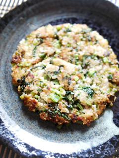 小松菜とツナと玄米ご飯のお焼き風-レシピのメイン写真