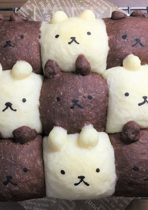 かわいいくまさんのちぎりパン♡-レシピのメイン写真