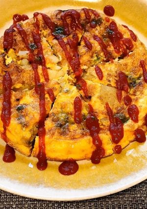 簡単♡カレー風味のオープンオムレツ☆-レシピのメイン写真