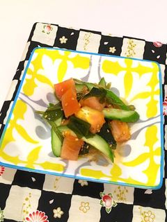 さっぱり味☆トマトと胡瓜の海藻中華サラダ-レシピのメイン写真