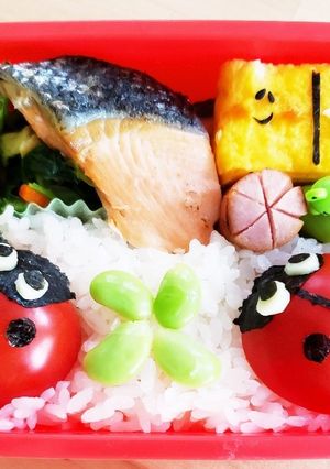 幼稚園のお弁当第38段!!てんとう虫♪-レシピのメイン写真