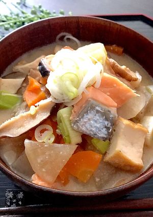 身体の中から、ポカポカ！鮭の酒粕汁-レシピのメイン写真