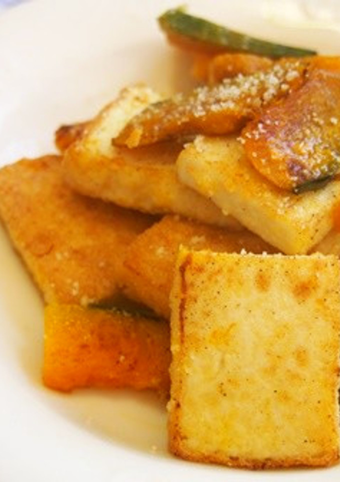 南瓜と絹揚げの粉チーズ炒め♪-レシピのメイン写真