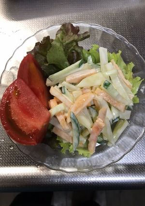 季節の柿 色どりサラダ-レシピのメイン写真