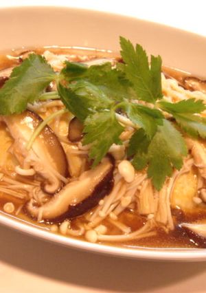 納豆オムレツきのこ餡がけ-レシピのメイン写真