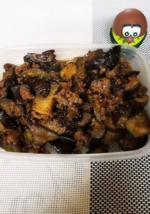 ひき肉とレンチンナスの甘味噌炒め-レシピのメイン写真