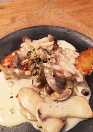 タラときのこのクリームソース 白身魚鮭も-レシピのメイン写真