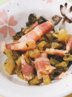 大根っ葉とベーコンの煮物-レシピのメイン写真