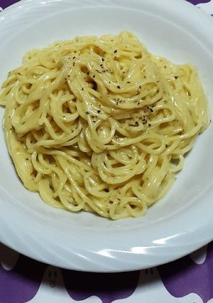 バジルぺ~ストのクリ~ムチ~ズパスタ。-レシピのメイン写真