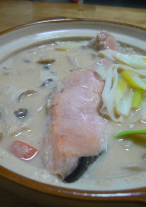 一人鍋で石狩鍋-レシピのメイン写真