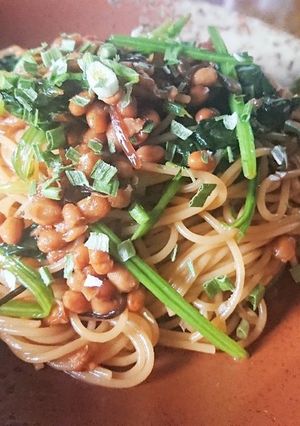 美味☆納豆と塩昆布のパスタ-レシピのメイン写真