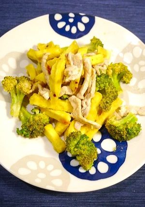 簡単！ブロッコリーと薩摩芋の味噌風味-レシピのメイン写真