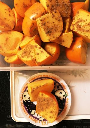 メルシーな柿にシナモンを添えて-レシピのメイン写真