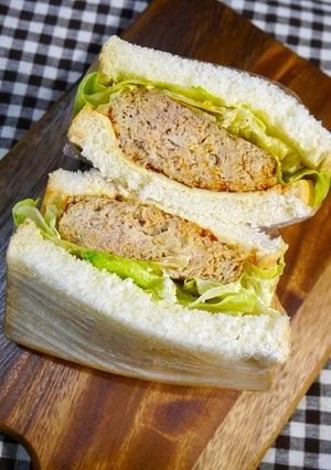 簡単！ごろごろヒレバーグサンド-レシピのメイン写真