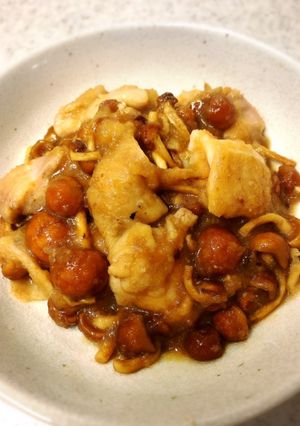 ダイエットに♪鶏モモのなめこおろし煮炒め-レシピのメイン写真