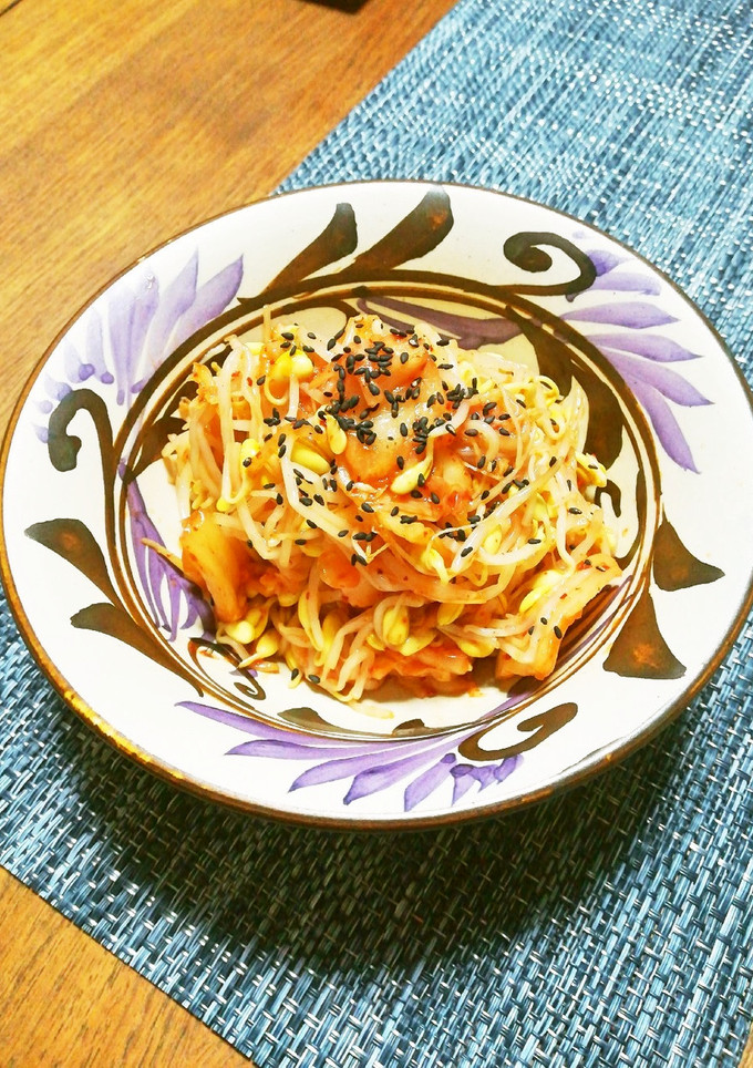 豆もやしとキムチのあえもの-レシピのメイン写真