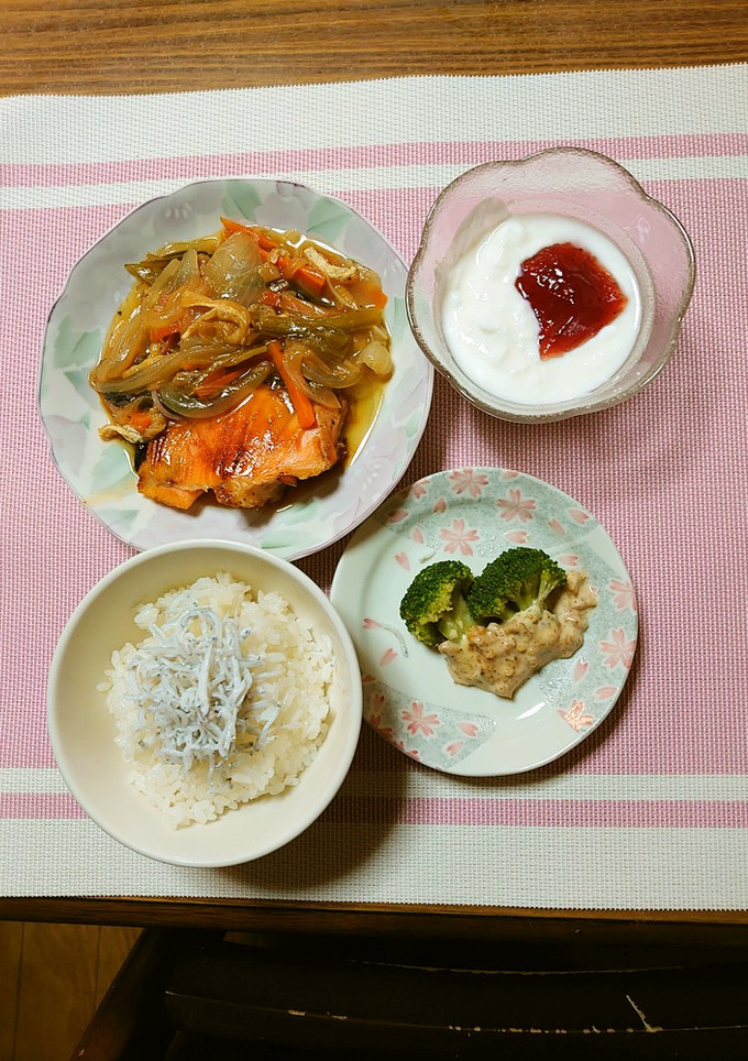 ヨウサマの減塩朝食(鮭のあんかけ)⑳-レシピのメイン写真