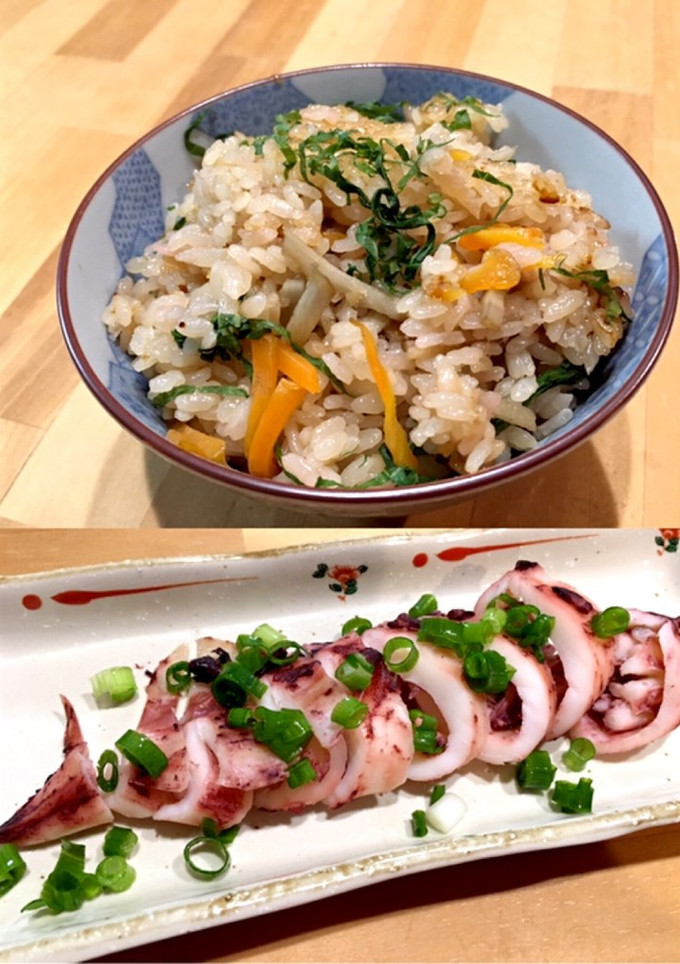 2品同時！イカ飯風炊き込みご飯と蒸イカ煮-レシピのメイン写真
