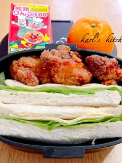 簡単レタスチーズサンドイッチ弁当-レシピのメイン写真
