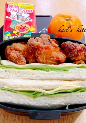 簡単レタスチーズサンドイッチ弁当-レシピのメイン写真