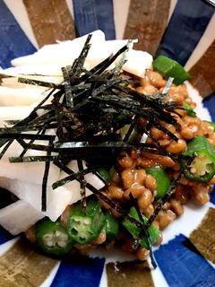 簡単!納豆とオクラと長芋の和え物-レシピのメイン写真