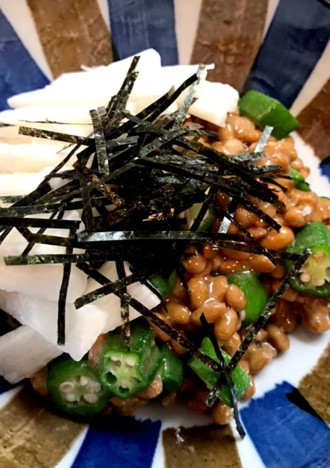 簡単！納豆とオクラと長芋の和え物-レシピのメイン写真