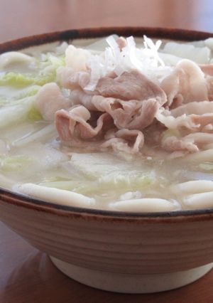 豚バラ肉と白菜の白だしうどん-レシピのメイン写真