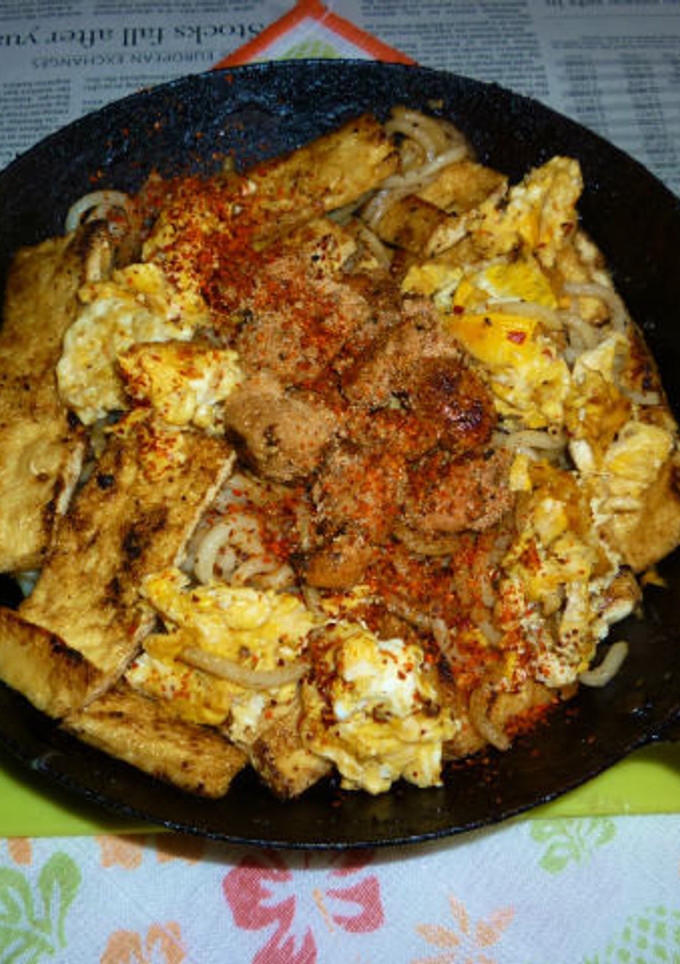 京揚げ＋焼き明太＋炒り卵の焼きうどん-レシピのメイン写真