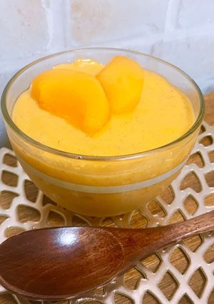 固さ選べる！柿と牛乳だけで作る柿プリン♪-レシピのメイン写真