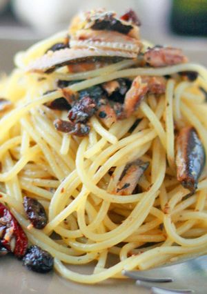 オイルサーディンとレーズンのパスタ-レシピのメイン写真