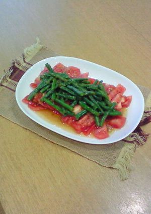インゲンとトマトのサラダ-レシピのメイン写真