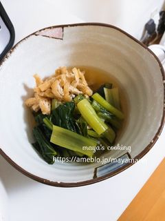 小松菜と油揚げの煮物【作り置き】-レシピのメイン写真