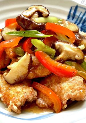 鶏胸肉唐揚げに☆野菜たっぷり甘酢餡掛け-レシピのメイン写真