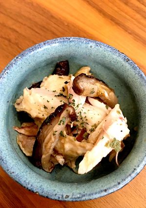 ダシを取った後の椎茸と手羽先和え-レシピのメイン写真