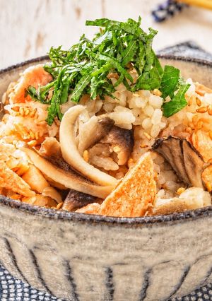 鮭ときのこの炊き込みご飯-レシピのメイン写真