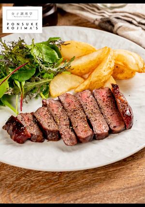 至高のステーキをスーパーの海外産赤身肉で-レシピのメイン写真