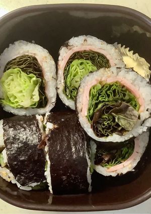 ハムとレタスの海苔巻き-レシピのメイン写真