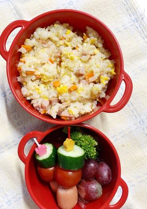 6/6ﾖｯﾁｬﾝ☆炒飯お弁当-レシピのメイン写真