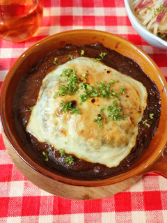 チーズとろ~り焼きカレーハンバーグドリア-レシピのメイン写真