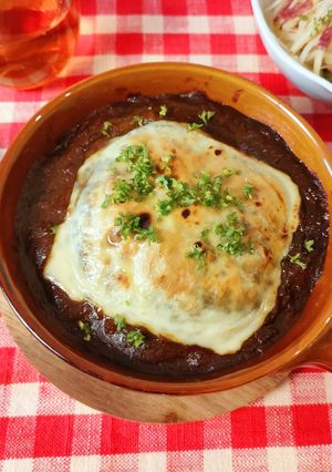 チーズとろ～り焼きカレーハンバーグドリア-レシピのメイン写真