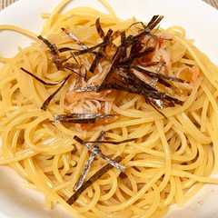 รูปของ 魚の煮汁パスタ