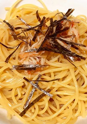 魚の煮汁パスタ-レシピのメイン写真
