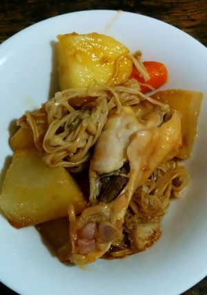骨付き手羽元の煮物-レシピのメイン写真