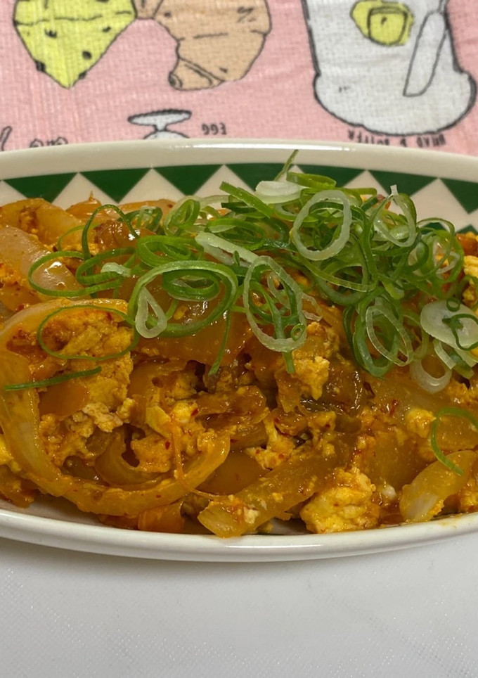 ふわふわ卵のキムチマヨ炒め-レシピのメイン写真