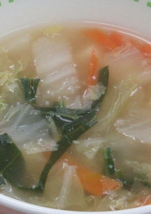 (学校給食)白菜のとろみ汁-レシピのメイン写真