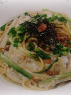 ねばとろマヨパスタ-レシピのメイン写真